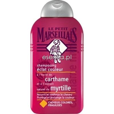 Le Petit Marseillais  Szampon do włosów farbowanych - olejek szafranowy i borówka 