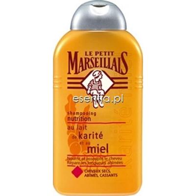 Le Petit Marseillais  Szampon do włosów suchych - mleczko Karite i miód 