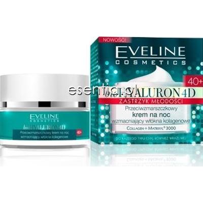 Eveline  bioHyaluron 4D Zastrzyk Młodości Przeciwzmarszczkowy krem na noc wzmacniający włókna kolagenowe 40+ 
