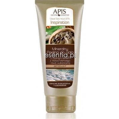 Apis Inspiration Mineralny peeling do ciała z czarnym błotem z Morza Martwego i lawą wulkaniczną 200 ml