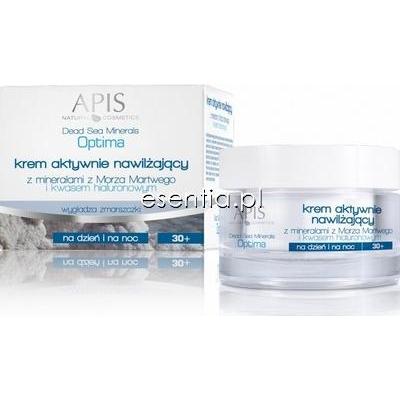 Apis Optima Krem aktywnie nawilżający z minerałami z Morza Martwego i kwasem hialuronowym na dzień i na noc 30+ 50 ml