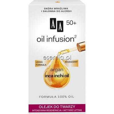 AA Cosmetics  Oil Infusion Olejek do twarzy intensywna regeneracja + aktywny lifting 50+ 15 ml