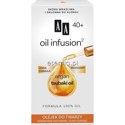 AA Cosmetics  Oil Infusion Olejek do twarzy intensywne odżywienie + elastyczność 40+ 15 ml