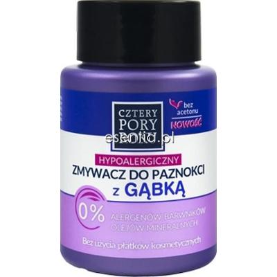 Cztery Pory Roku  Hypoalergiczny zmywacz do paznokci z gąbką 