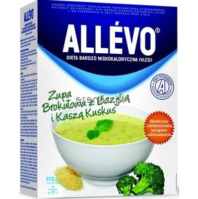 Allevo  Zupa brokułowa z bazylią i kaszą kuskus 
