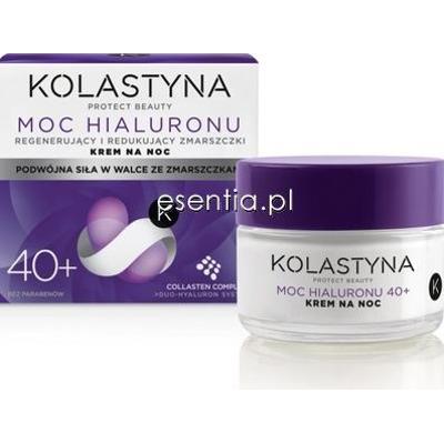 Kolastyna  Moc Hialuronu 40+ Regenerujący i redukujący zmarszczki krem na noc 50 ml