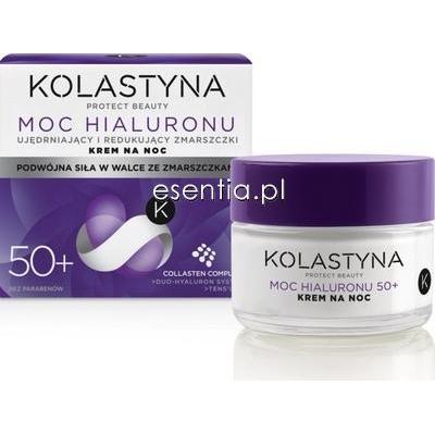 Kolastyna  Moc Hialuronu 50+ Ujędrniający i redukujący zmarszczki krem na noc 50 ml