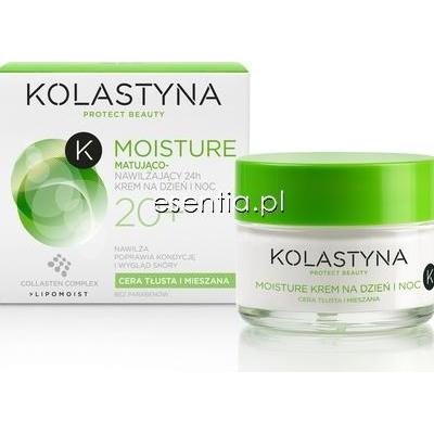 Kolastyna  Moisture 20+ Matująco - nawilżający 24h krem na dzień i noc dla cery tłustej i mieszanej 50 ml