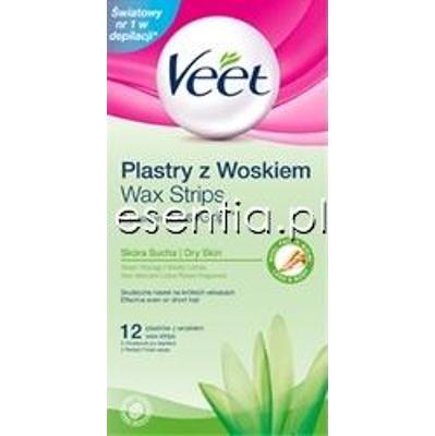 Veet  Plastry z woskiem Wax Strips do skóry suchej 