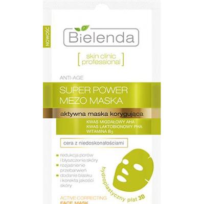 Bielenda Skin Clinic Professional Super Power Mezo Aktywna maska korygująca w hydroplastycznym płacie 3D 