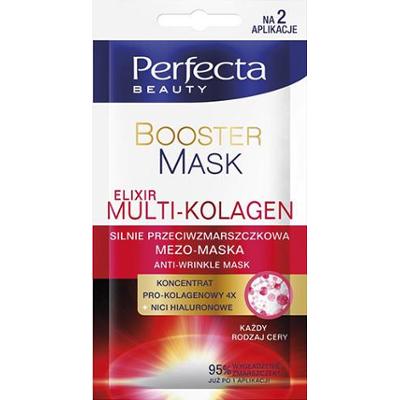 Perfecta Beauty Mask Booster Mask Eliksir Multi-kolagen Silnie przeciwzmarszczkowa mezo-maska 10 ml
