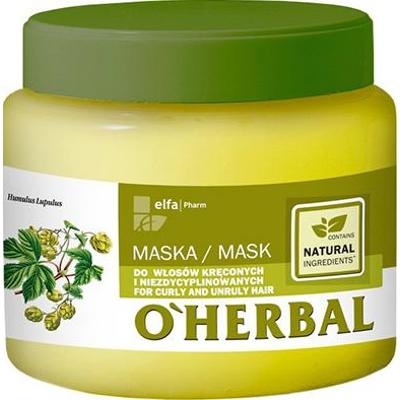 O'Herbal  Maska do włosów kręconych i niezdyscyplinowanych z ekstraktem z chmielu 