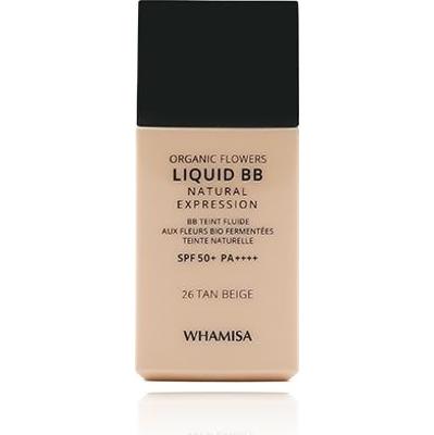 WHAMISA Krem BB Organic Flowers Liquid BB Natural Expression SPF 50+ PA++++ 26 Tan Beige 30ml
