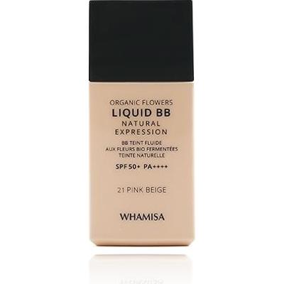 WHAMISA Krem BB Organic Flowers Liquid BB Natural Expression SPF 50+ PA++++ 21 Pink Beige 30ml