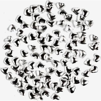 765 Ozdoba do manicure Semilac srebrne serce małe, 100 sztuk