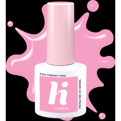 #221 hi hybrid lakier hybrydowy Creamy Pink 5ml