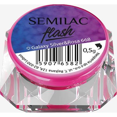 668 Semilac Flash Galaxy Silver&Rosa