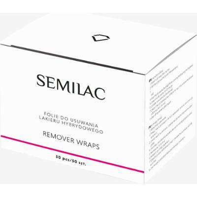 Folie do usuwania lakieru hybrydowego Semilac Remover Wraps 50 szt.
