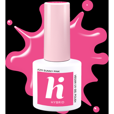 #211 hi hybrid lakier hybrydowy Sunny Pink 5ml