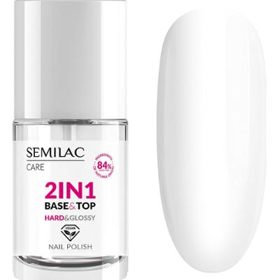 Semilac Bazo/Top 2w1 do lakierów klasycznych Hard & Glossy 7 ml