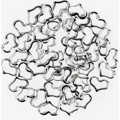 777 Ozdoba do manicure Semilac srebrne serce ramka, 50 sztuk