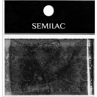 06 Semilac Nail transfer foil Black Lace