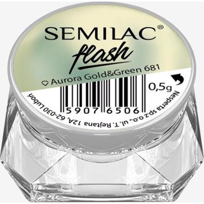 681 Pyłek Semilac Flash Aurora Gold & Green