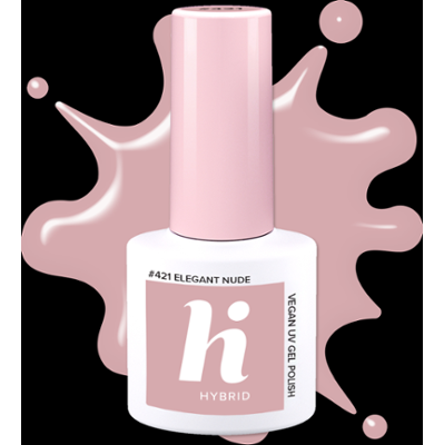 #421 hi hybrid lakier hybrydowy Elegant Nude 5ml