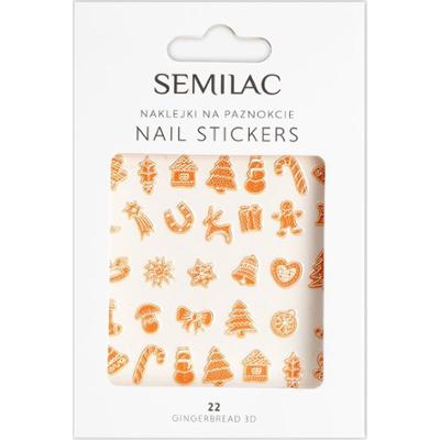 22 Semilac Gingerbread 3D Naklejki na paznokcie