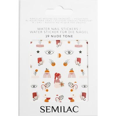19 Semilac Naklejki wodne do paznokci Nude Tone