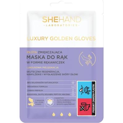 SheHand Złota zmiękczająca maska do rąk w formie rękawiczek, 1 para