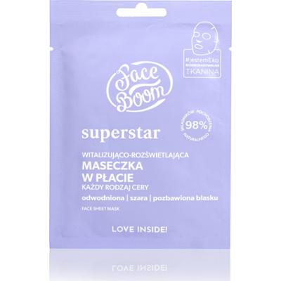 FaceBoom Witalizująco - rozświetlająca maseczka w płacie Gwiazdorska Dama