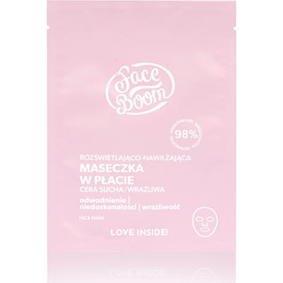 FaceBoom Nawilżająco-rozświetlająca maseczka w płacie Błyszcząca Panienka
