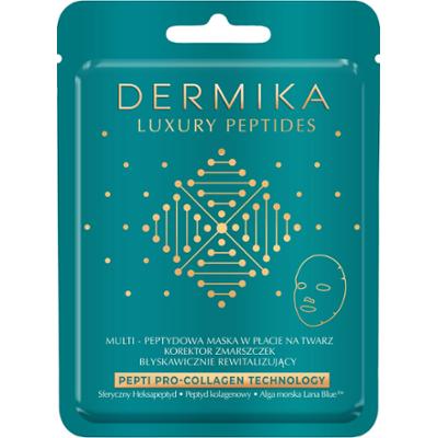 Dermika Multi Peptydowa maska w płacie na twarz - korektor zmarszczek błyskawicznie rewitalizujący