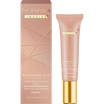 Dermika Ciekłokrystaliczny krem przeciwzmarszczkowy pod oczy i na powieki dzień/ noc PLATYNA + PEPTYDY
