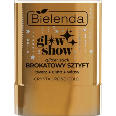 Bielenda Multifunkcyjny brokatowy sztyft do twarzy, ciała i włosów, CRYSTAL ROSE GOLD