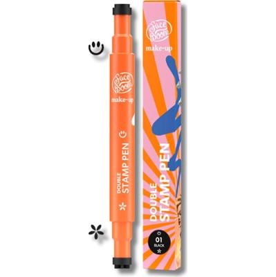 FaceBoom Double stamp pen, 01 Smile&flower black