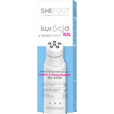 SheFoot Zmiękczająco - wygłądzający KREM Z MASAŻEREM do stóp 15% mocznika