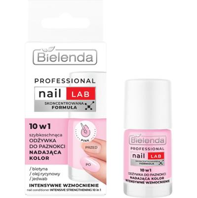 Bielenda Szybkoschnąca odżywka do paznokci nadająca kolor, 10w1 intensywne wzmocnienie