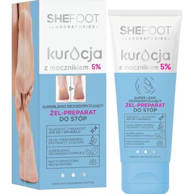 SheFoot Super lekki deodoryzujący żel-preparat do stóp - mocznik 5%