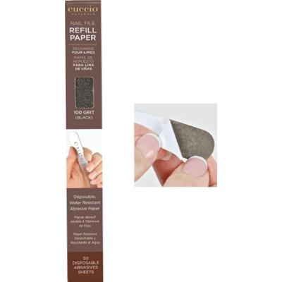 Wkłady do pilnika metalowego czarne - 100 grit / 50 szt.