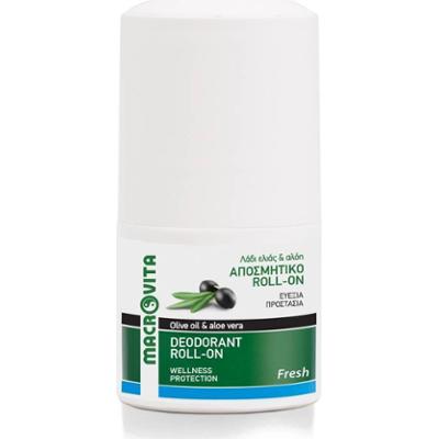 MACROVITA naturalny dezodorant roll-on FRESH z bio-oliwą i aloesem 50ml