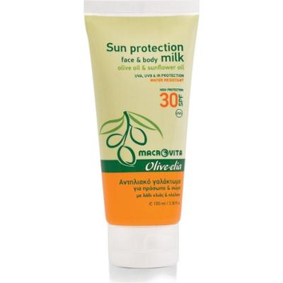 MACROVITA Olive.elia nawilżające mleczko do twarzy i ciała SPF30 z bio-oliwą i olejkiem ze słonecznika 100ml