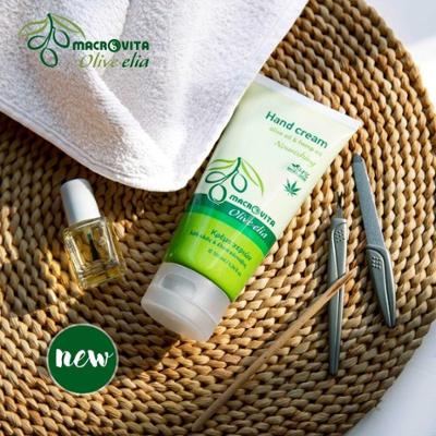 MACROVITA Olive.elia Nourishing naturalny krem odżywczy do dłoni z bio-oliwą i olejem konopnym 100ml