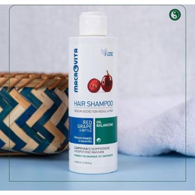MACROVITA naturalny szampon do włosów przetłuszczających się z czerwonymi winogronami i pokrzywą 200ml