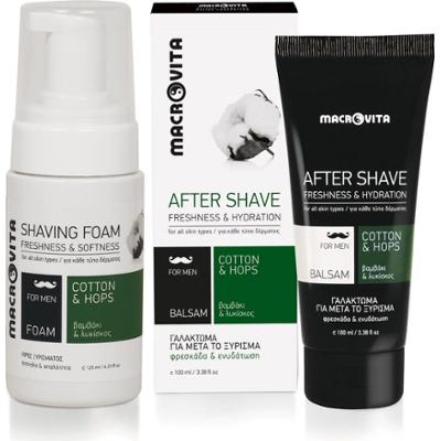 Zestaw MACROVITA MEN: pianka do golenia 125ml + balsam po goleniu 100ml