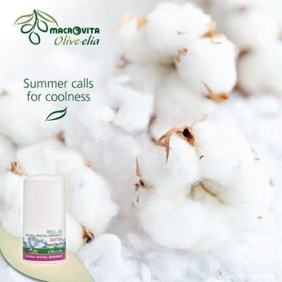 MACROVITA Olive.elia naturalny dezodorant roll-on z kryształem Cotton 50ml