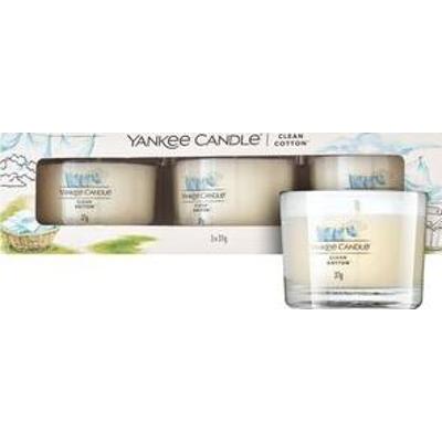 Yankee Candle Clean Cotton świeca wotywna 3 x 37 g