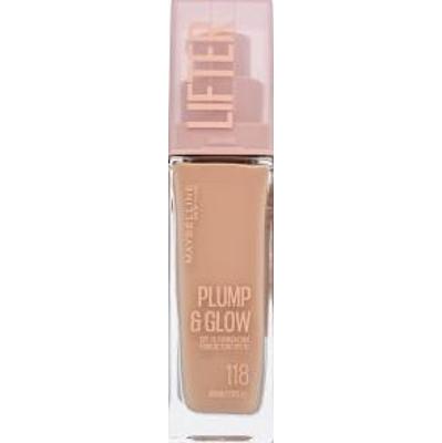 Maybelline Lifter Plump & Glow SPF 15 Foundation podkład w płynie z ujednolicającą i rozjaśniającą skórę formułą 118 30 ml