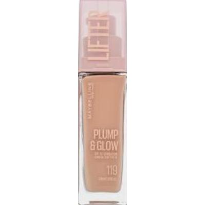 Maybelline Lifter Plump & Glow SPF 15 Foundation podkład w płynie z ujednolicającą i rozjaśniającą skórę formułą 119 30 ml